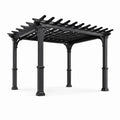 Pergolato in alluminio nero 3x3 m