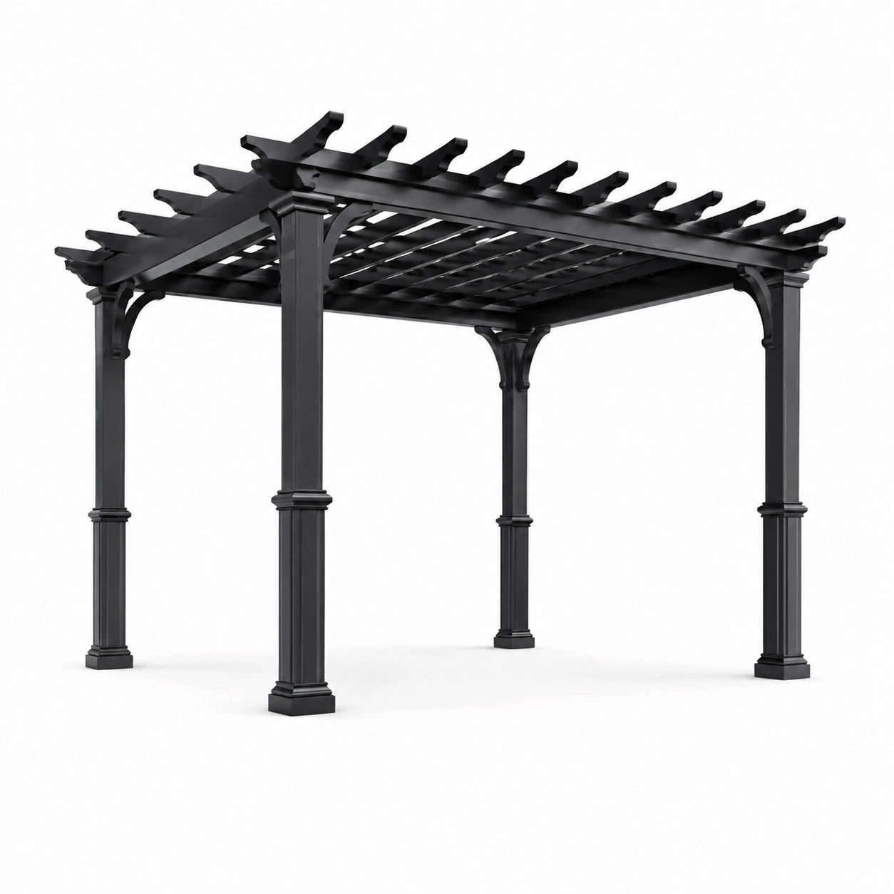 Pergolato in alluminio nero 3x3 m