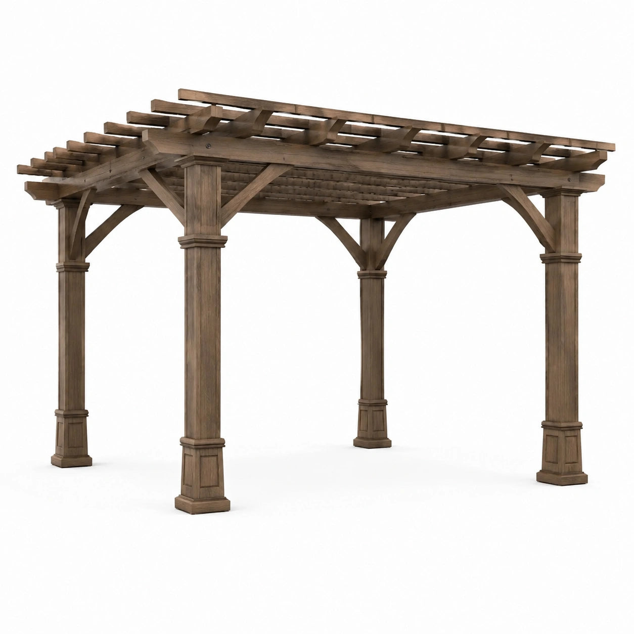 Pergolato in Legno per Esterni Marrone 300x400x250 cm