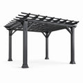 Pergola in Alluminio Grigio 300x300x250 cm