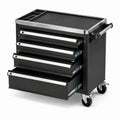 Carrello portautensili in metallo nero con 4 cassetti