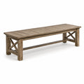 Panca rettangolare in legno marrone 200x40x45 cm